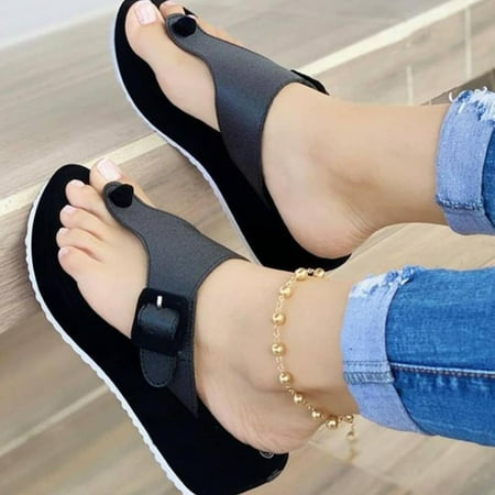 

ClodeEU Women S Fashion Casual Flip Flop Outdoor Slippers Platforms Wedges Shoes