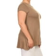 thumbnail image 3 of Women's Casual Plus Size Solid Color Blouse Tunic Top Shirt, 3 of 4