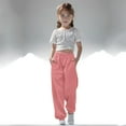 thumbnail image 6 of AherBiu Kids Girls Clothes Sweatpants for Teen Girl Elastic High Waisted Athletic Jogging Pants with Pockets, 6 of 6