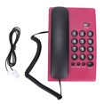 thumbnail image 1 of Teléfono con cable KXT504 Teléfono fijo con cable con función de silencio Auricular magnético doble para la oficina del hotel en casa (rojo rosa), 1 of 8