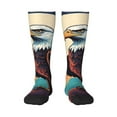 thumbnail image 1 of Xecao Cartoon Iceberg Bald Eagle Pattern Adult Stockings with Color-Block Design and 3D Print, Breathable Comfortable Hosiery for Daily Wear and Sports, 1 of 6