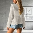thumbnail image 4 of WMTBSRSW Womens Crochet Cardigans Duster Lace Up Long Sleeve Open Front Shrugs for Dresses Summer Boho Beach Cover Ups White Large, 4 of 5