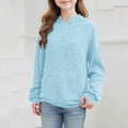 thumbnail image 7 of XQYLOS Girls Lightweight Ribbed Knit Sweatshirt Long Sleeve Pullover with Pocket Fall Fashion Clothes Soft Comfortable Casual Kids Tops, 7 of 7