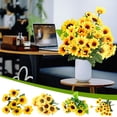 thumbnail image 1 of Décor de Tournesol Artificiel, Arrangement Floral Réaliste à l'Apparence Réelle, pour Exposition Murale, A, 1 of 9