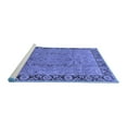 thumbnail image 2 of Ahgly Company Machine Washable Indoor Square Oriental Blue Traditional Area Rugs, 4' Square, 2 of 4