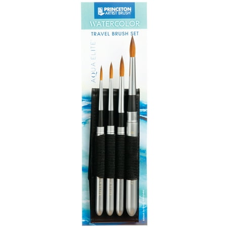 UPC: 0757063117892 | Princeton Art & Brush Co Aqua Elite Synthetic Kolinksy Travel Set  4 Pieces