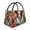 Colorful Flower Dog, variant on Vsdgher Honeycomb Print Insulated Reusable Bags with Sturdy Zipper and Handles, Foldable Totes for Hot or Cold Food Bring or Delivery