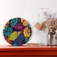 thumbnail image 2 of Leaves Colorful 10 inch Wall Clocks Non Ticking Easy to Read Battery Decorative for Home Bathroom Kitchen Bedroom Living Room, 2 of 8