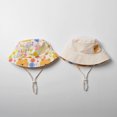 thumbnail image 4 of Sombrero de pescador con sombrilla para niños de primavera y verano de doble cara, sombrero de sol de algodón transpirable para bebés, 4 of 5