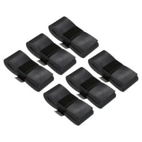 Uxcell 43.3" Absorb Sweat Non-Slip PU Tennis Racket Overgrip Tape Wraps Black 6 Pack