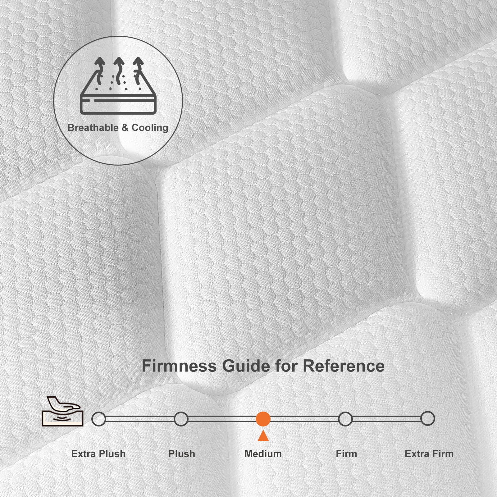 Queen Mattress, Madinog 12 Hybrid Mattress,Innerspring and Gel Memory Foam  