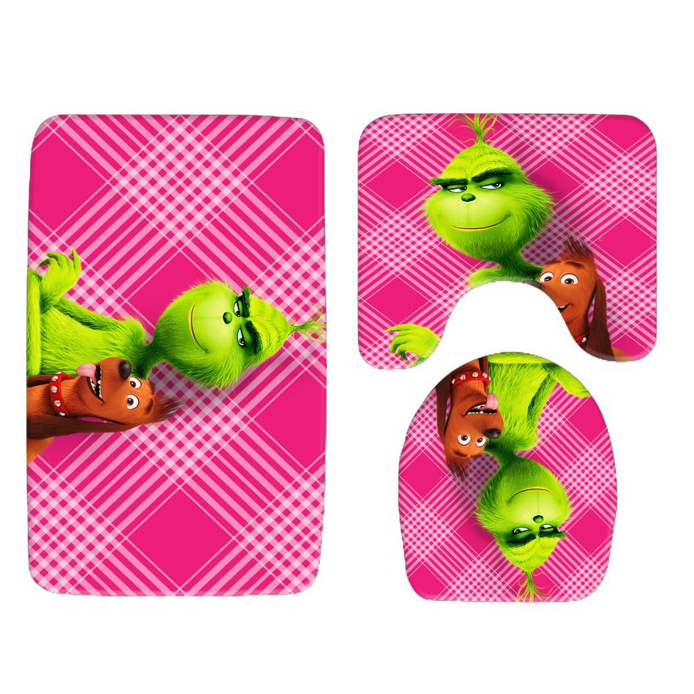 Christmas Shower Curtain, Waterproof Fabric Shower Curtain with Hooks