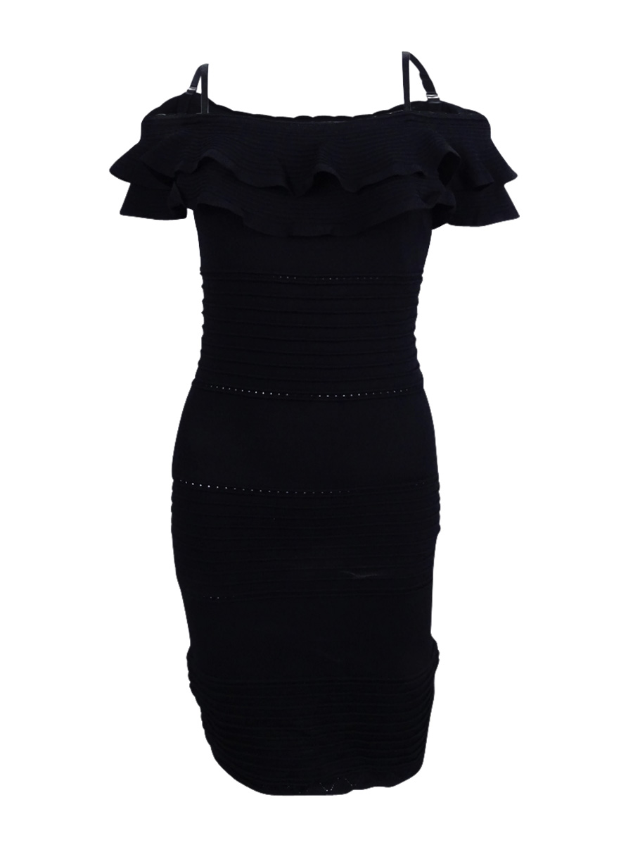 women's black cocktail dress