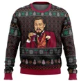 thumbnail image 2 of Ropa de otoño e invierno Suéter feo de Navidad con meme de Leo DiCaprio que ríe Regalo de Papá Noel Jersey para hombre 2024 Sudadera 3D, 2 of 5