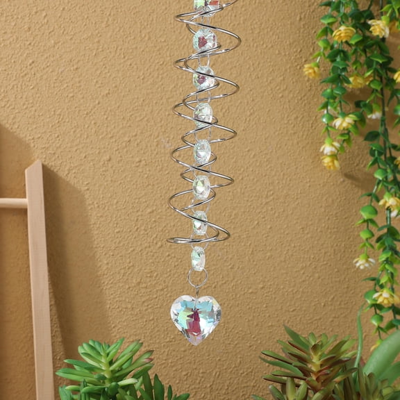 Clispeed Valentine S Day Decorative Pendant Silver Hanging Sun Catcher 1 Set