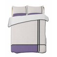 thumbnail image 2 of Quilts King Size, Farmhouse Purple, Soft Comforter Bedding Set for Bed, Modern Abstract Geometric Stripes Art Lightweight Quilted Bedspread with Pillow Cover(2 Pieces) for All Season, 96x106 Inch, 2 of 6