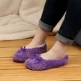 thumbnail image 5 of BambooMN Women's Warm Soft Touch Home Slippers with Non-Slip Grips - Lilac Spray - Medium - 1 Pair, 5 of 6