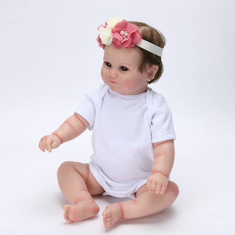 50cm Girl Simulation Baby Dolls Movable 3D Doll Teaching Aids Washable  Prepregnancy Morning Education Elastic Baby Companion Toy