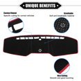 thumbnail image 3 of Unique Bargains Tapis de Protection pour Tableau de Bord de Voiture Compatible avec Ford Mustang 2015-2022 Polyester Rouge, 3 of 7