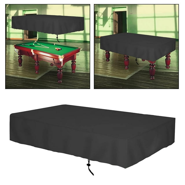 DYNWAVECA Billiard Pool Table Cover Patio Furniture Cover Durable Elastic Cord Closure Table Tennis Table Cover for Indoor Sofas Chairs 9FT