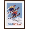thumbnail image 2 of Art.com Brighton, Utah - Vintage Skiers Art Print by Lantern Press, Brown Frame Wall Art, 32" x 44", 2 of 5