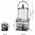 thumbnail image 4 of Glass Beverage Dispenser Set 4 Glasses And Stand, 3.5L Tap Dispenser For Juices And Cocktails, Heat Resistant Silver, 4 of 5