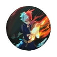 thumbnail image 2 of Todoroki Shoto My Hero Academia Spare Tire Cover Waterproof Dust-Proof Universal Wheel Tire Cover Protector Accessories 14" 15" 16" 17", 2 of 7