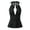 Q3-Black, variant on Women's Vintage Floral Print Halter Peplum Top Deep V-Neck Sleeveless Y2K Blouse Green L
