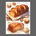 thumbnail image 3 of Pintura de diamantes con forma de pan y comida, decoración de cocina y restaurante, bricolaje, figura de postre con diamantes de imitación, conjunto de punto de cruz, regalo, 3 of 5