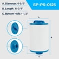 thumbnail image 2 of SpiroPure Replacement for Unicel 4CH-20 Filbur FC-0125 Pleatco PHC25 Vita Spas PVT-25 Hot Tub Spa Pool Filter Replacement Cartridge, 2 of 7