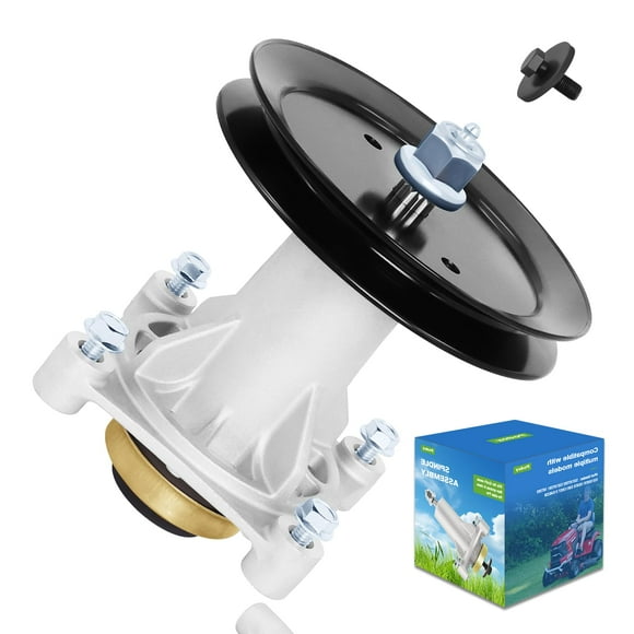 Podoy Upgrade 187292, 532187292 Deck Spindle Assembly with 195945 197473 Pulley for Hus-qvarna Ariens Lawn Mower, Replaces 532192870 532187292 187292 Fits for AYP 42", 46