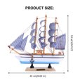 thumbnail image 5 of Sailboat Model Ship Wooden Sailing Boat Nautical Decor Ornament Sail Wood Decoration Decorations Vintage Home Beach, 5 of 8
