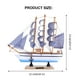 thumbnail image 5 of 1 pieza modelo de barco de vela de madera modelo de velero de madera Vintage decoración del hogar náutica, 5 of 8