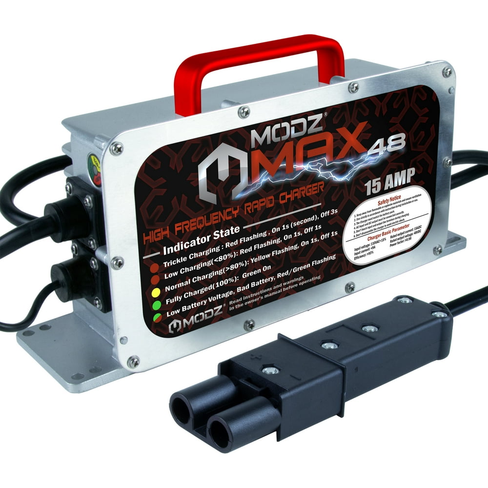 MODZ Max48 15 AMP Yamaha G19 G22 Battery Charger for 48 Volt Golf