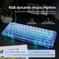 thumbnail image 2 of 61 Keys Mechanical Keyboard, 60% Layout, Hollow Shell in 6 Colors, RGB Backlit, Full N-Key Rollover, Hot-Swappable Linear Red Switch, Backlit PBT Keycaps, 2 of 10