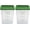 4 QT + Lid, variant on Food Storage Container with Lid (Microwave Safe and BPA-Free) - 2 Pack - Classic Series Square with Green Lid - 4 QT (Quart) - Commercial Grade for Food Prep (Translucent)