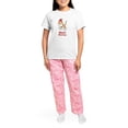 thumbnail image 4 of CafePress - Christmas Kitty Women's Light Pajamas - Women's Short Sleeve Print T-Shirt and Pants Light Cotton Pajama Set, 4 of 7