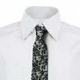 thumbnail image 2 of Black and White Necktie, Lacy Inspirations, Dress Tie, 3.7", Black White, by Ambesonne, 2 of 3