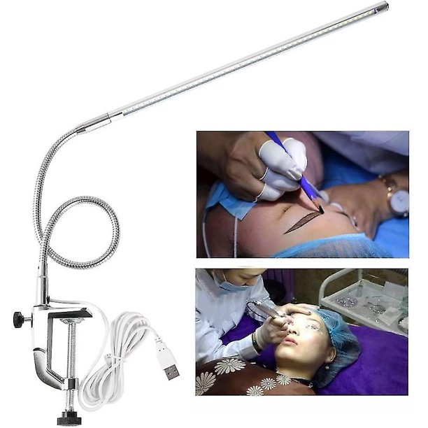 Lámpara de escritorio LED, lámpara de escritorio de uñas con clip LED, lámpara de mesa de manicura ajustable Lámpara de uñas LED