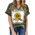 thumbnail image 1 of Birdeem Femmes Mode Imprimé Décontracté Col en V Manches Courtes T-Shirt Ample Blouse Hauts, 1 of 5