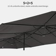 thumbnail image 4 of Kselythan 15FT Large Patio Umbrella,Rectangular Patio Umbrella With Crank,Double-Sided Twin Outdoor Market Umbrella for Yard,Lawn Garden(Without Base), 4 of 6