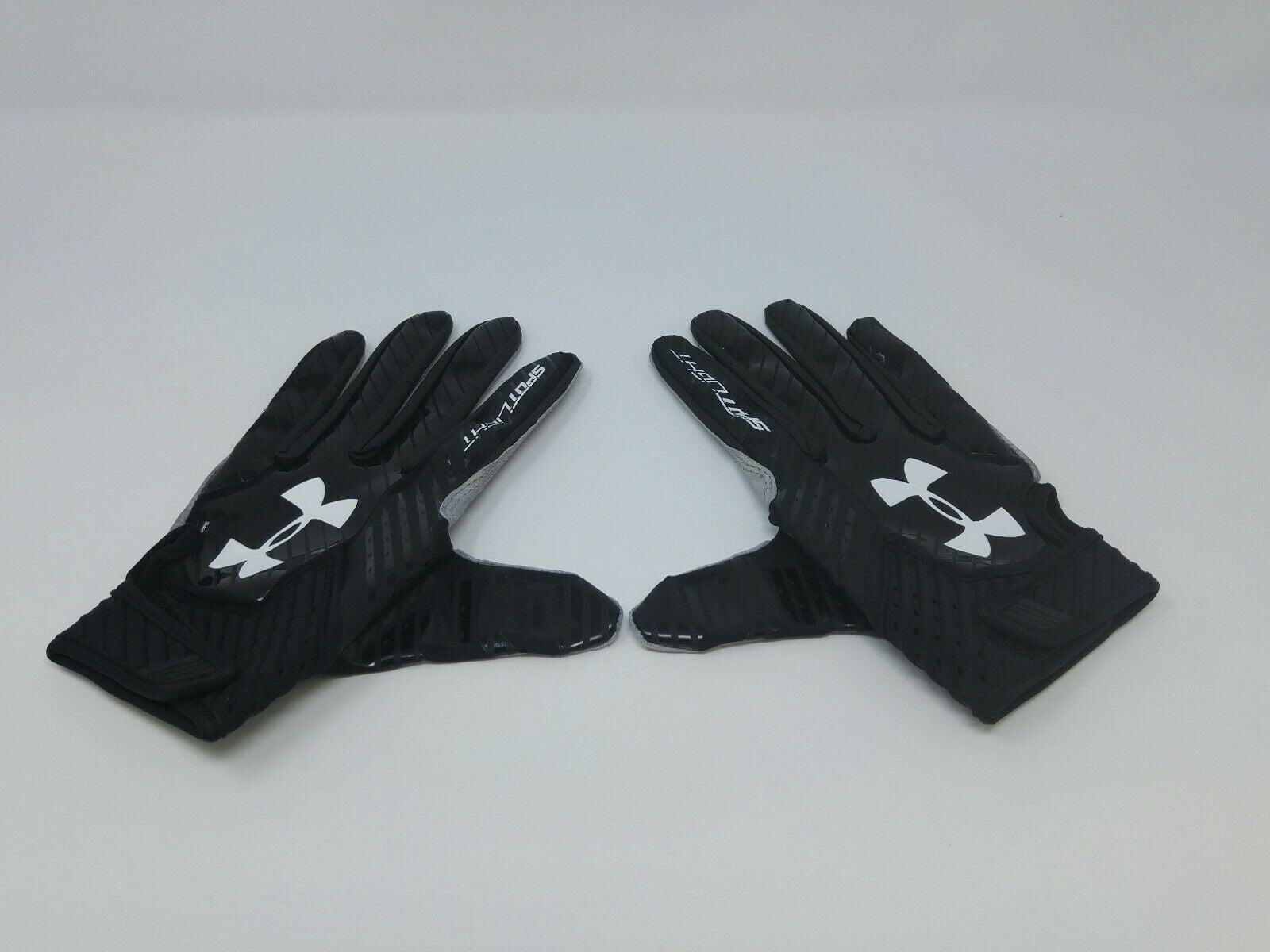 New Under Armour Men's Navy/Navy/White Spotlight WR Football Gloves 