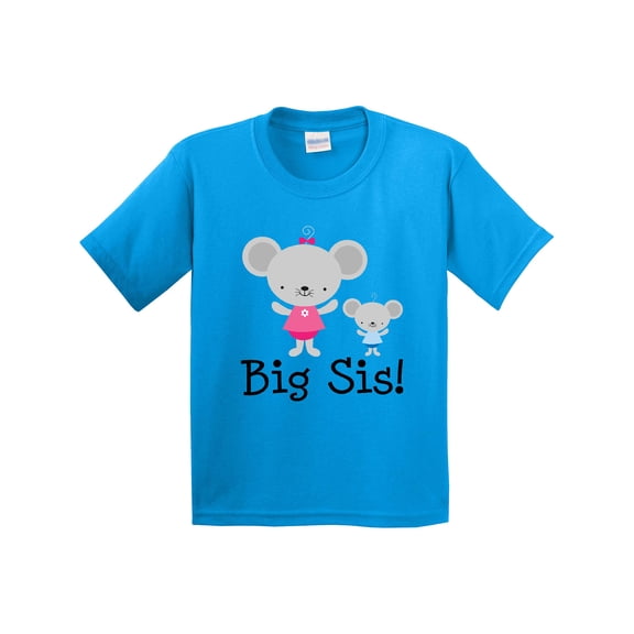 Inktastic Big Sis with Lil Bro Girls Sister Announcement Youth T-Shirt