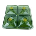 thumbnail image 2 of TISHITA Dried Fruit Plate Candy Nuts Dish with Lid Luxury Food Storage Box Appetizer Serving Tray Divided Serving Platter for Wedding green 4 grids, 2 of 8