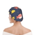 thumbnail image 6 of Yiaed Cute Puffer Fish Print Reusable Shower Cap & Bath Cap & Lined, Oversized Waterproof Shower Caps Designed for all Hair Lengths, 6 of 7