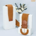 thumbnail image 6 of WHIPPY Women Wide Braided Belt for Dresses Jeans Pants Ladies Woven Brown Waist Belts, 6 of 6