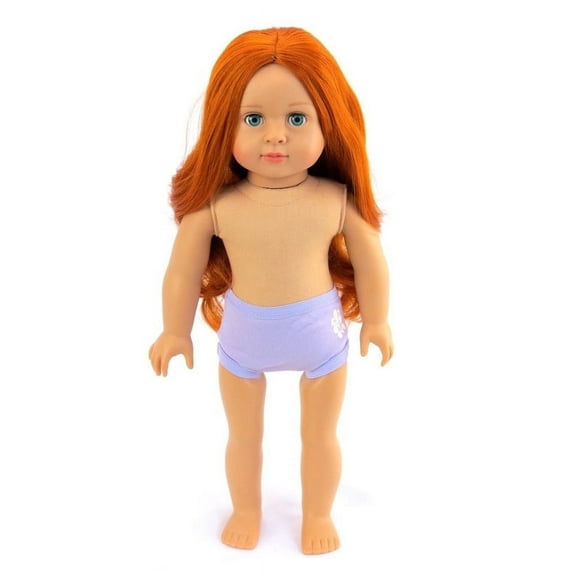 Red Hair Blue Eyed 18inch Doll | Charlotte Girl Doll – UNDRESSED 18 inch Doll | American Fashion World