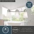 thumbnail image 5 of Malie 3 Light Satin Nickel Bathroom Vanity Fixture, 5 of 6