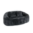 thumbnail image 4 of Villeston High-Back Bean Bag Sofa for Adults and Children, Indoor/Outdoor, Soft Casual,Black, 4 of 6