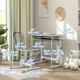 thumbnail image 3 of Qaba Ensemble Bureau et Chaise pour Enfants à Hauteur Réglable avec Plateau Inclinable, Gris, 3 of 10